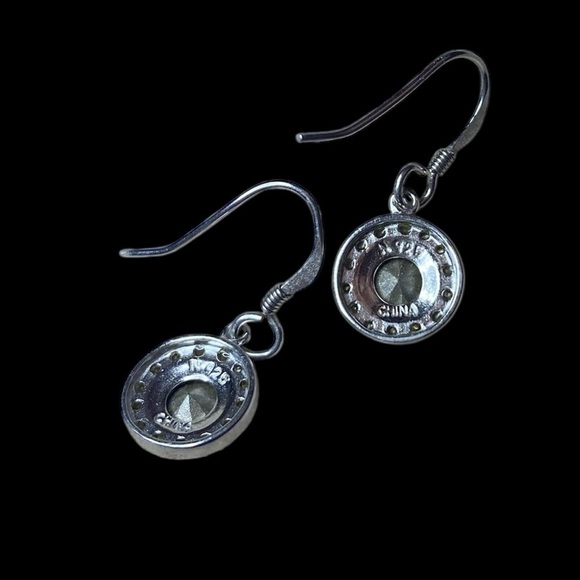 Sterling SILVER Emerald CZ GRN Center Stone Rhinestones Accents - Picture 5 of 8